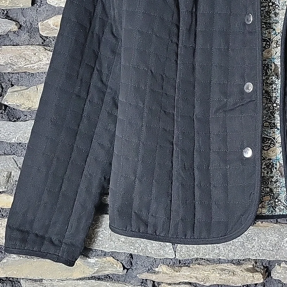 Briggs New York Black Puffer Jacket with Quilted Texture